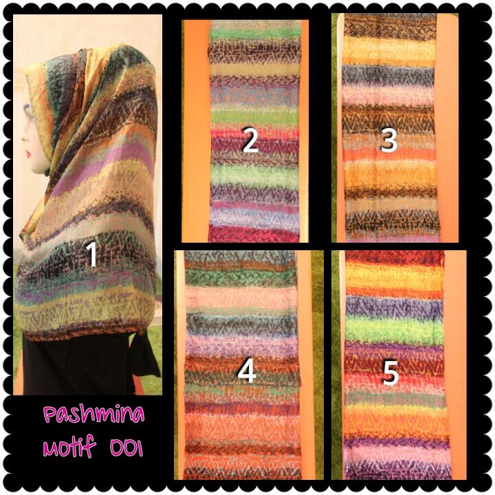 Pasmina Motif bahan Paris, adem dan mudah dibentuk :)