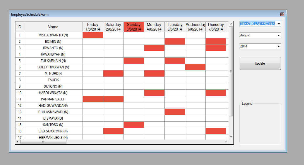 datagridview ke database