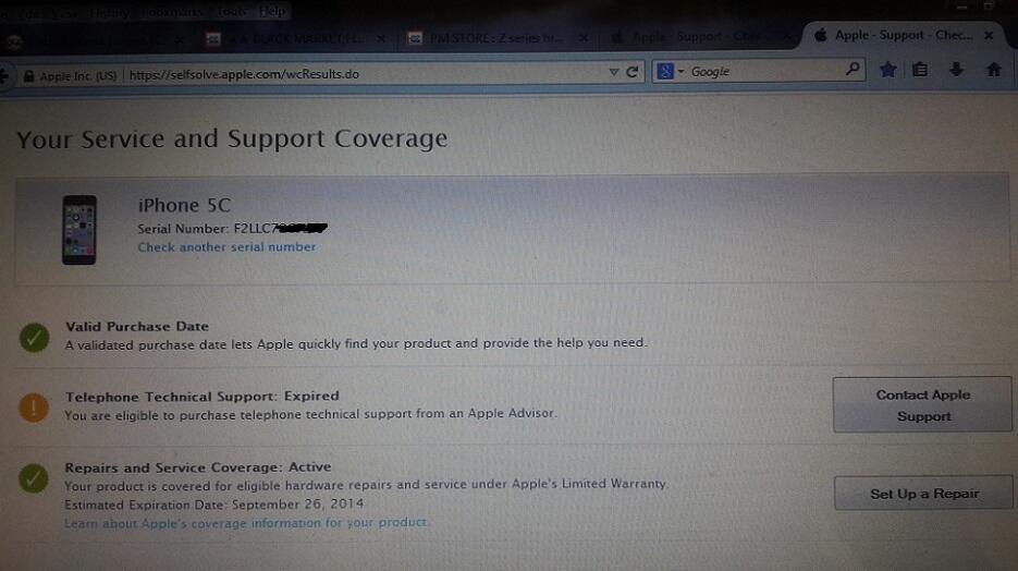 Iphone 5C 16GB White FU Lengkap Garansi Apple International 96% Mulus