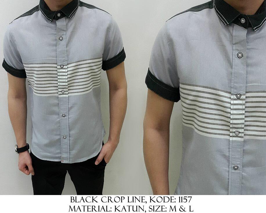 Kemeja Katun Denim Polos/Motif/Printed/Batik