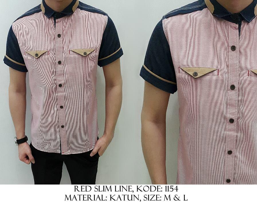 Kemeja Katun Denim Polos/Motif/Printed/Batik