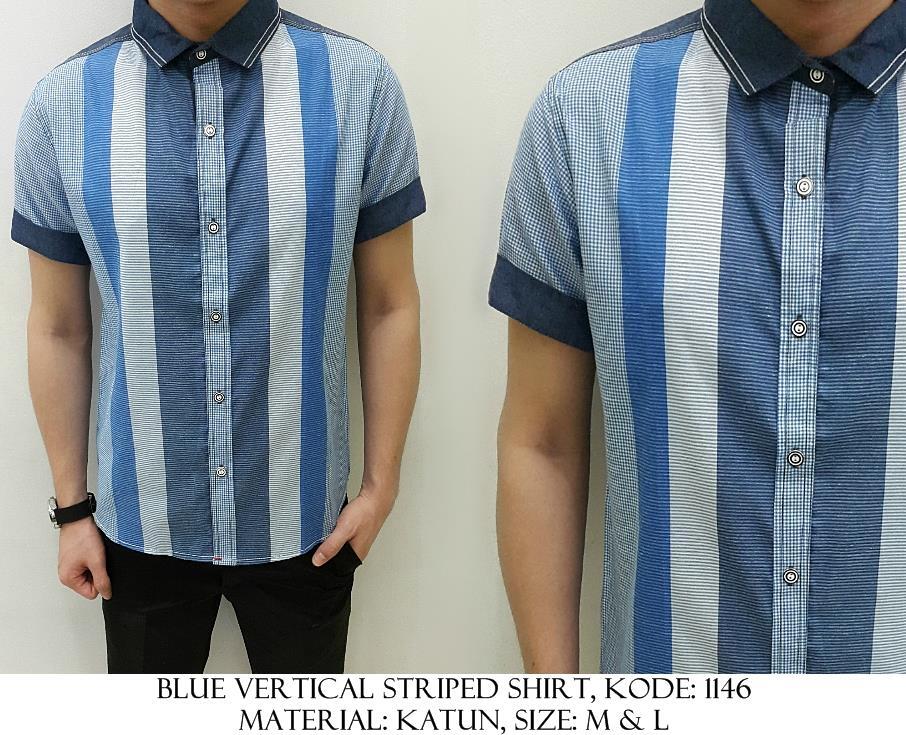 Kemeja Katun Denim Polos/Motif/Printed/Batik