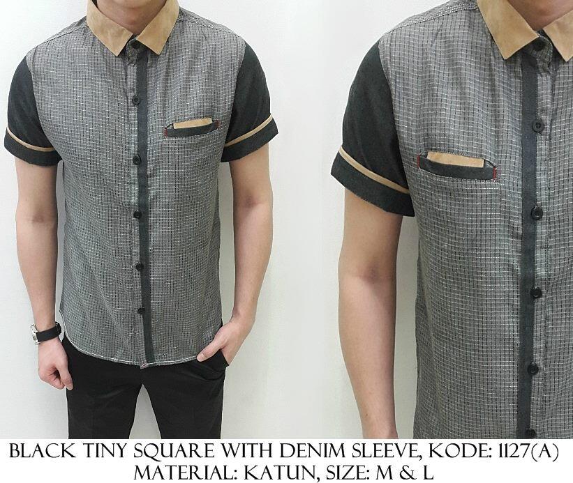 Kemeja Katun Denim Polos/Motif/Printed/Batik