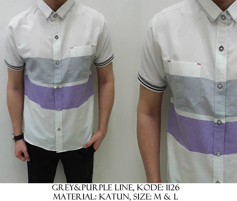 Kemeja Katun Denim Polos/Motif/Printed/Batik