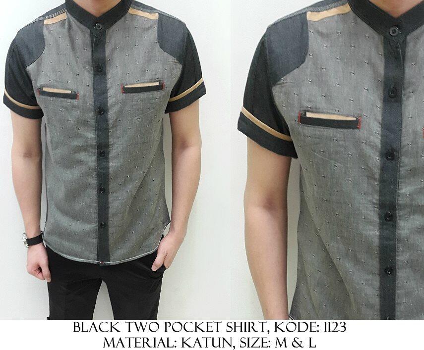 Kemeja Katun Denim Polos/Motif/Printed/Batik