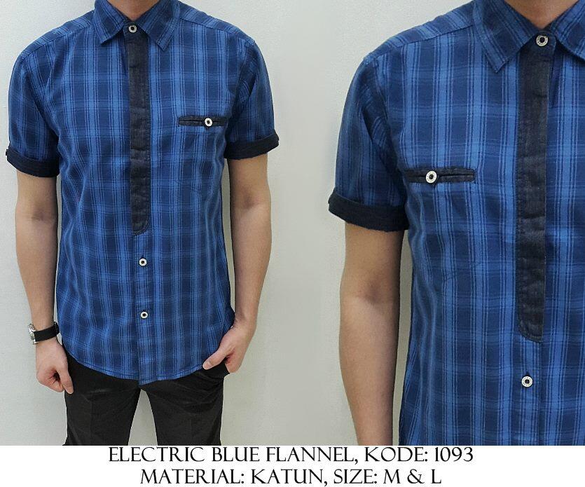 Kemeja Katun Denim Polos/Motif/Printed/Batik