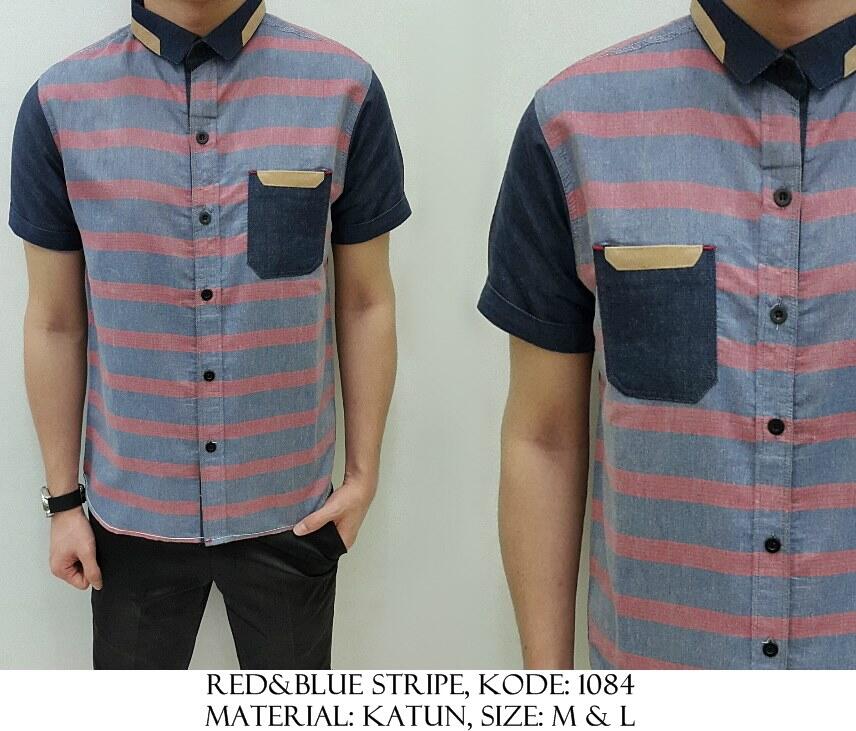 Kemeja Katun Denim Polos/Motif/Printed/Batik
