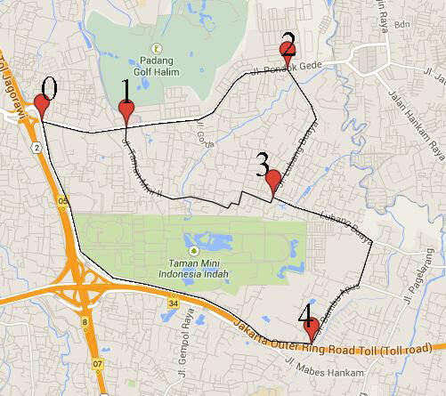 algoritma jalur terpendek : google maps v2 android