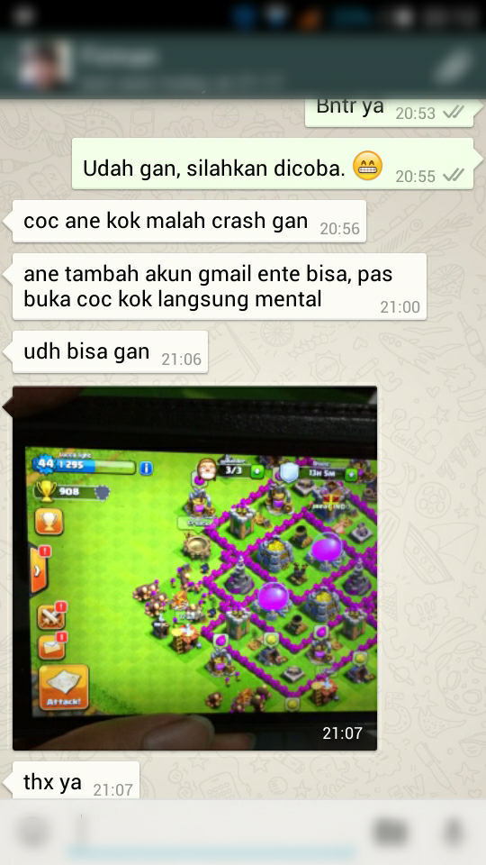 jual id coc(clash of clans) TH7 lvl 52