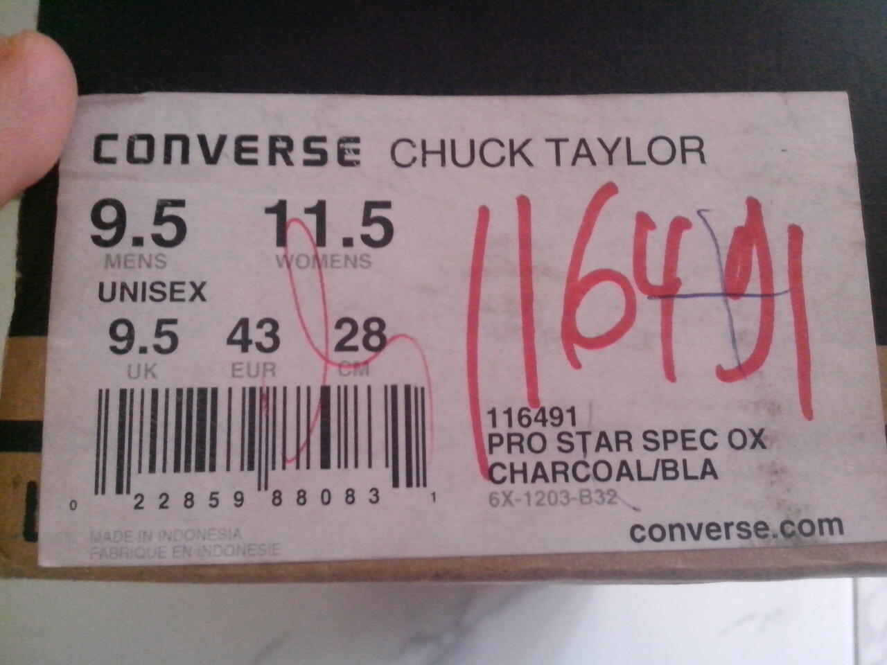 Wts murah aja sepatu converse prostar size 43