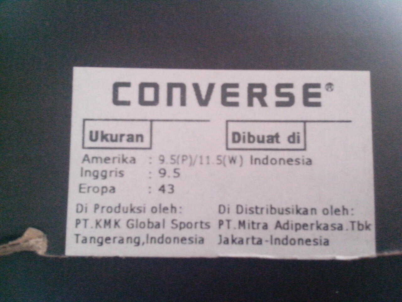 Wts murah aja sepatu converse prostar size 43