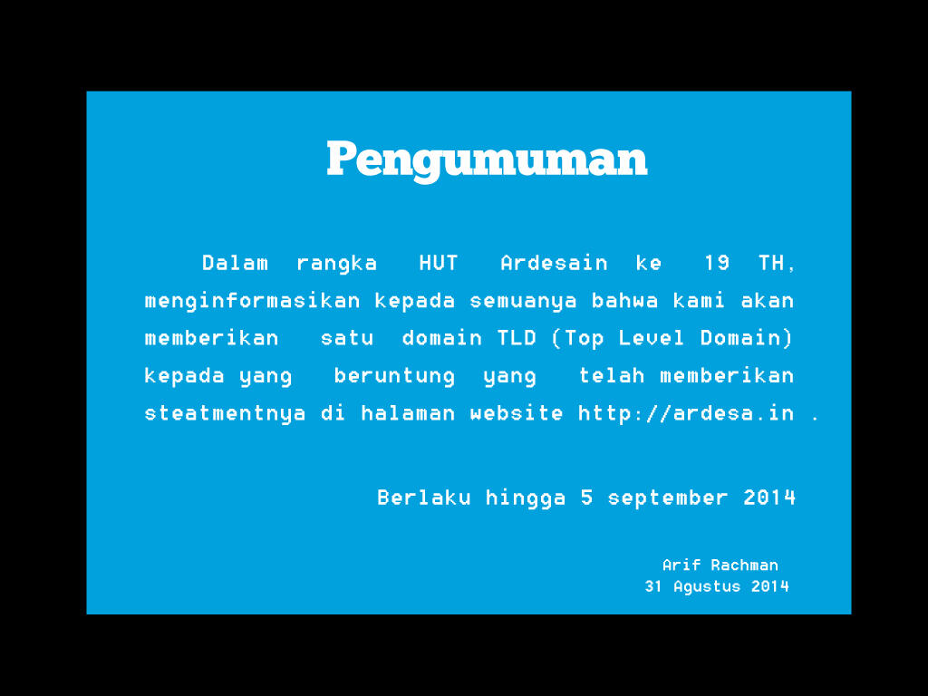 Mau domain TLD (Top Level Domain) gratis ? Masuk sini gan! | Ardesa.in 