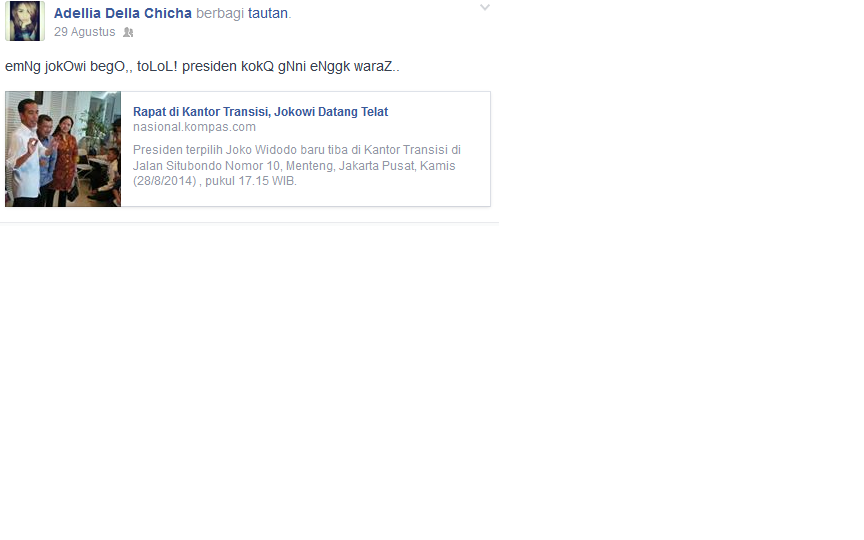 Status FB bikin NYESEK (Temennya Floren**)