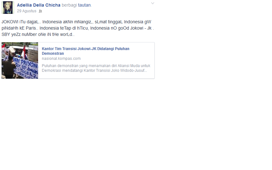 Status FB bikin NYESEK (Temennya Floren**)