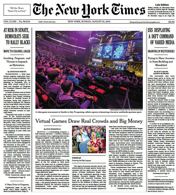 &#91;HOT&#93; DOTA2 ada di halaman depan NewYorkTimes