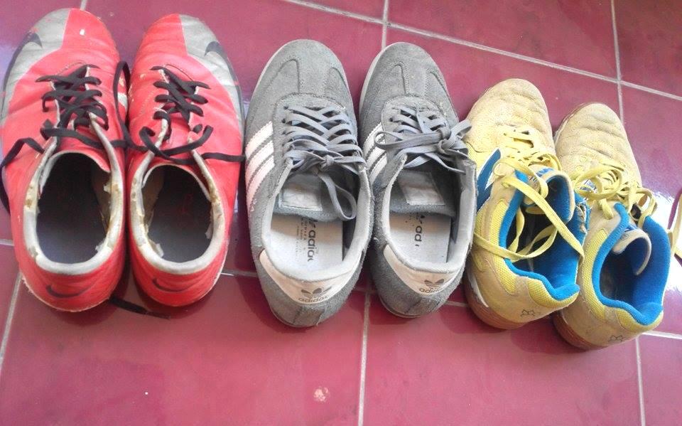sepatu futsal Nike + futsal Kelme + casual adidas samba