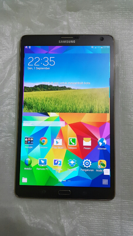 SAMSUNG GALAXY TAB S SM-T705 TITANIUM BRONZE LIKE NEW SURABAYA