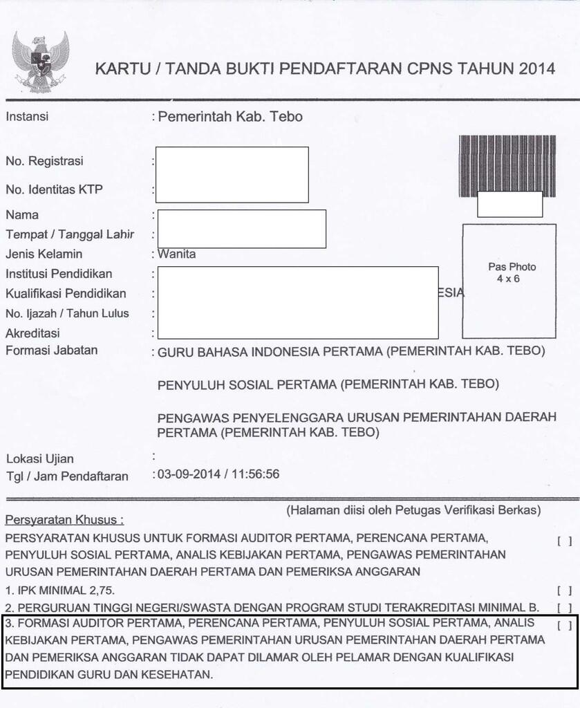 JEBAKAN BATMAN PADA PENDAFTARAN CPNS KAB TEBO KASKUS