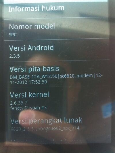 Handphone Android SPC S2 carerra batangan