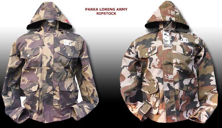 Parka Army Loreng Ripstock, Harga Grosir dan Eceran, Hanya Rp 120.000