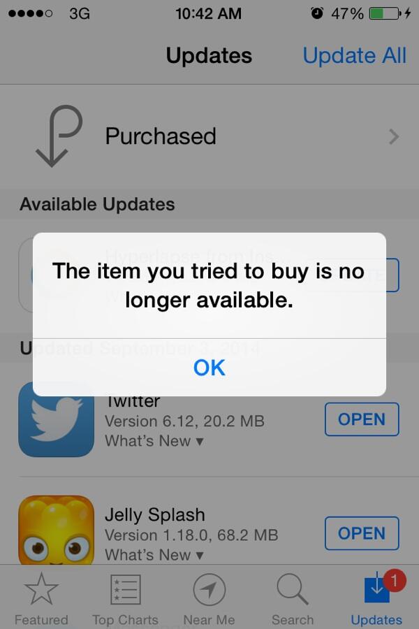 Update appstore ( butuh bantuan )