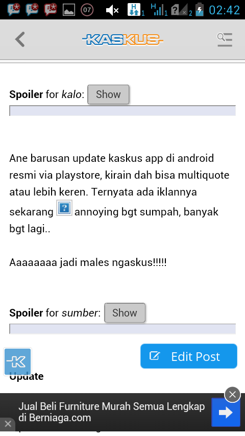 &#91;WARNING&#93; Jangan update kaskus android terbaru!!