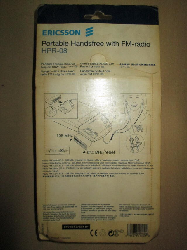 jual handsfree radio buat ericsson paus R250 (HPR-08), original