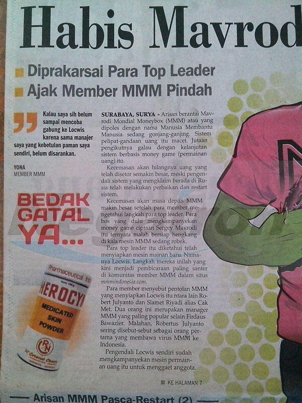 sejarah berdirinya MMM, PENIPUAN PLEASE JANGAN IKUTAN..!!! - Part 2