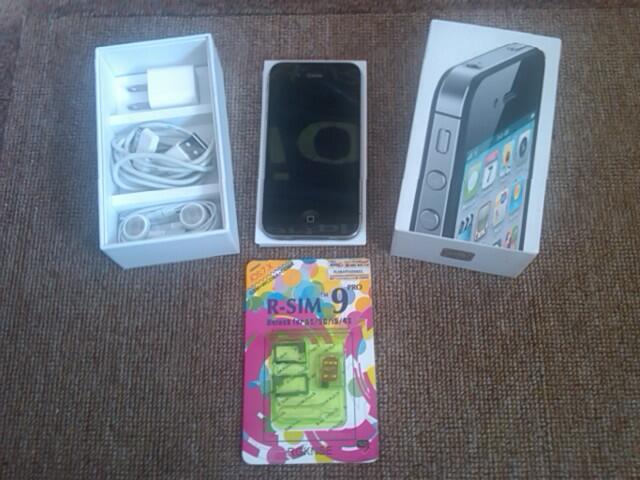 iPhone 4s Verizon 16gb Black Mulus Fullset + RSim 9 Pro