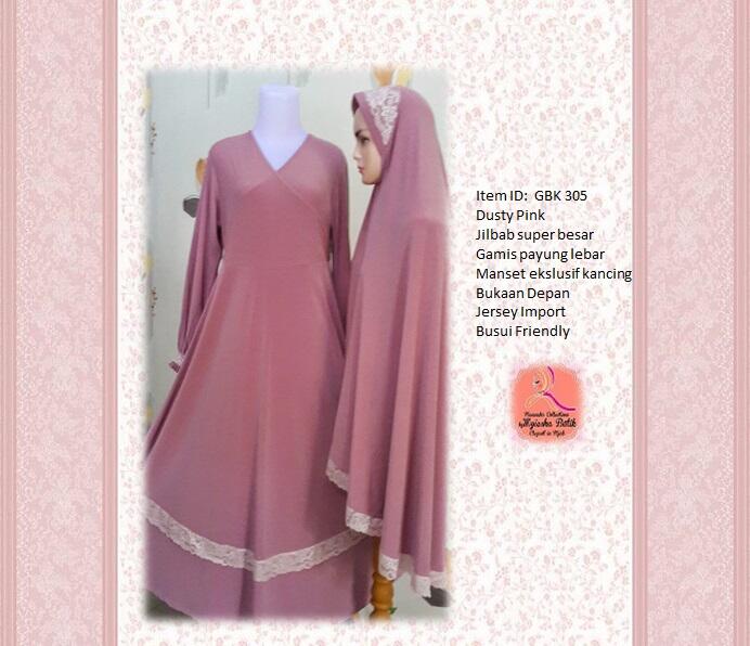 Busana Muslimah Satu Set Gamis Syar'i Gamis & Kerudung |Fashion |Jersey Import