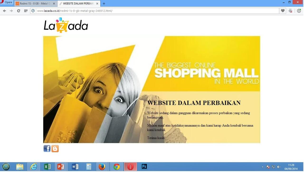 Website Lazada DOWN! Gara-gara pembeli Redmi.