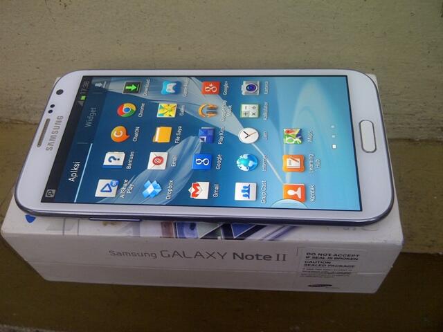 Samsung Note II,white mulus fullset Gt N7100,fullset bandung