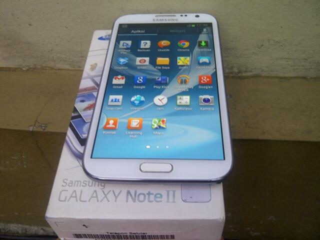 Samsung Note II,white mulus fullset Gt N7100,fullset bandung