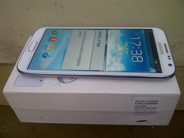 Samsung Note II,white mulus fullset Gt N7100,fullset bandung