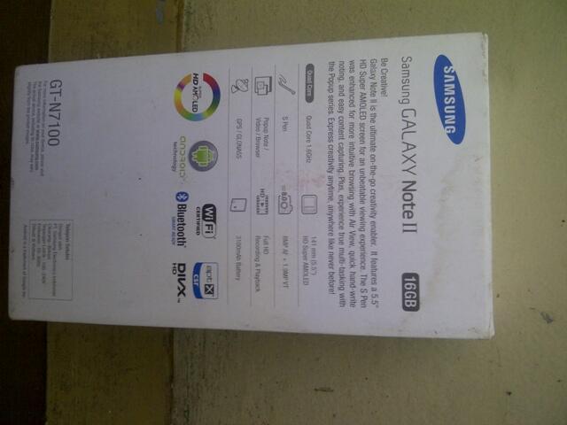 Samsung Note II,white mulus fullset Gt N7100,fullset bandung