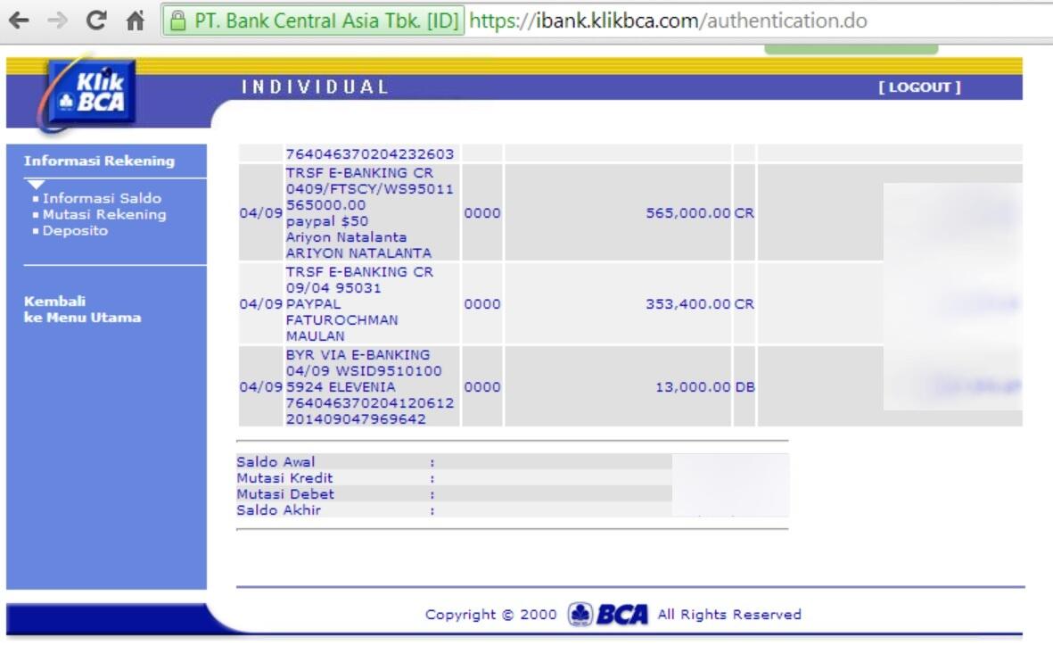 PENIPU JUAL PAYPAL DENGAN NO. HP 0819-5297-9558