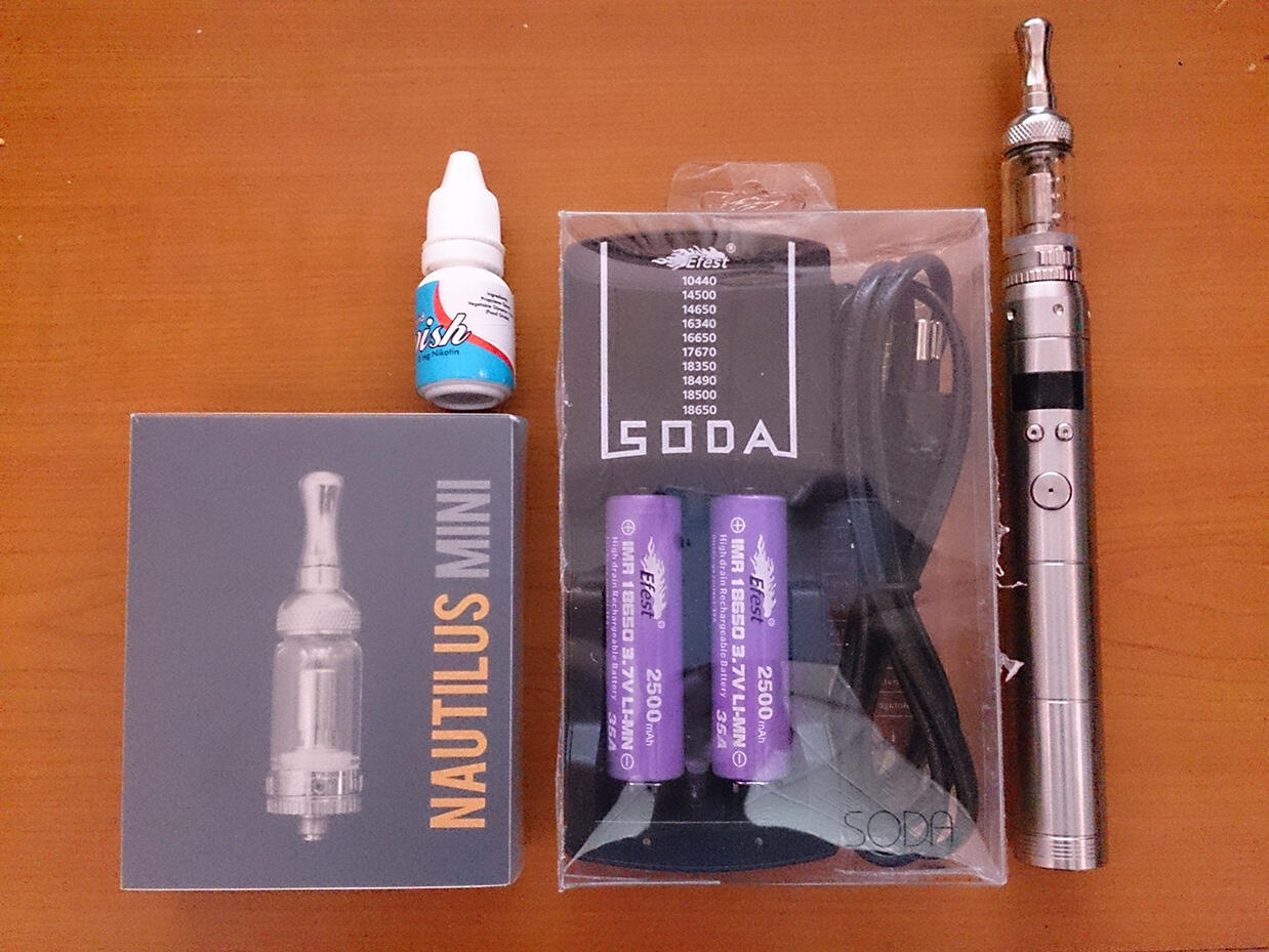 Terjual Vaporizer/Vape VAMO V5 + ASPIRE NAUTILUS MINI + Batre 18650
