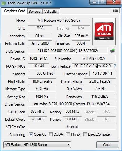 vga power color 1gb ddr5 256bit murah