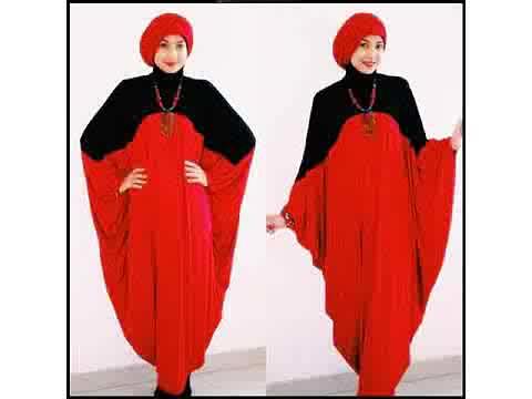 Gamis Bahan Jersey Design Batwing,Gratis Pashmina
