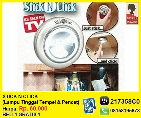 STICK N CLICK - Lampu Tinggal Tempel Dan Pencet | Beli 1 Gratis 1 | As Seen On TV