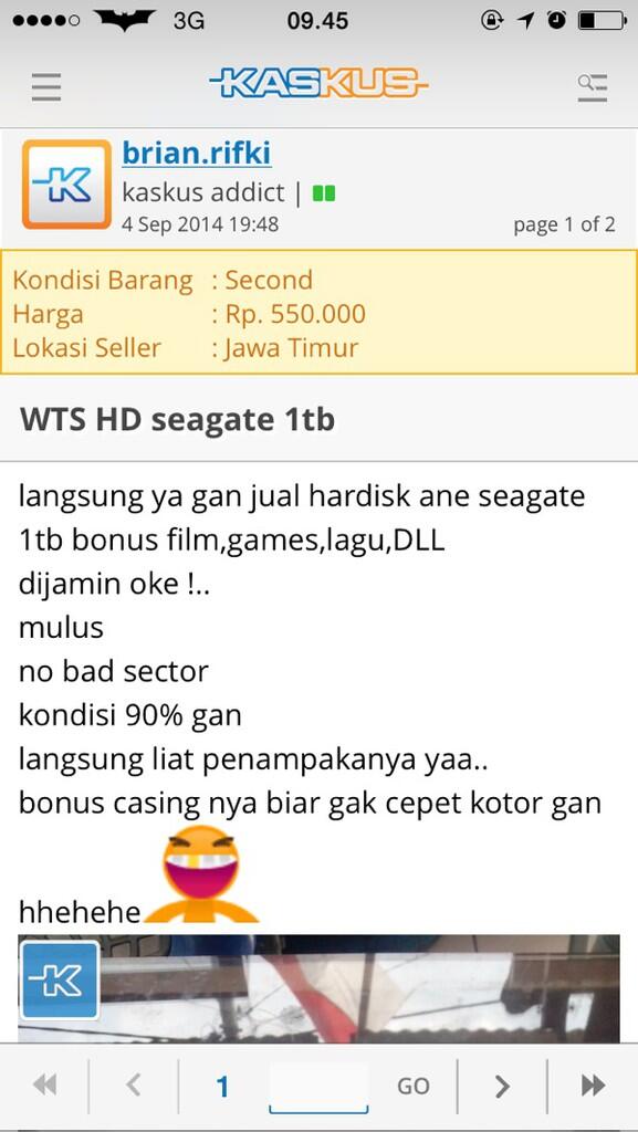 &#91;PENIPUAN&#93; hdd ex seagate
