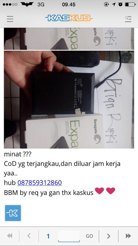 &#91;PENIPUAN&#93; hdd ex seagate