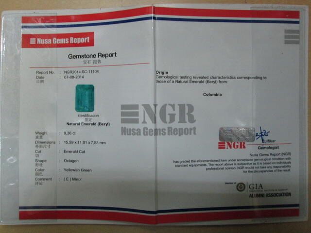 cincin batu ZAMRUD COLUMBIA, ikatan emas berlian, kwalitas super