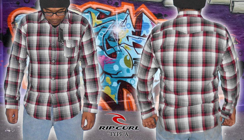 Kemeja Ripcurl Flannel Type A, Ready Stock, Hanya Rp 120.000