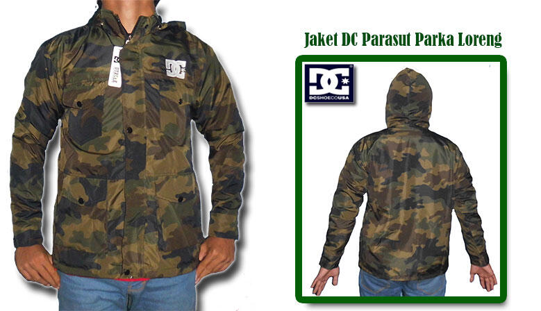 Jaket DC Parasut Parka Loreng, Harga Hanya Rp 110.000