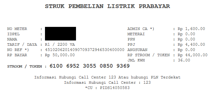 Agan beli Token Listrik 50.000 Dpt brp Kwh??
