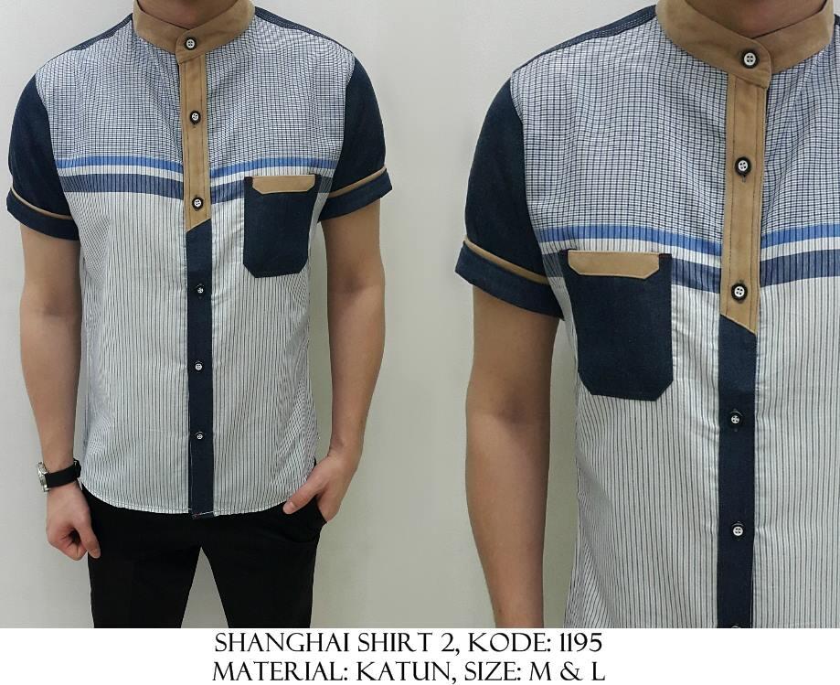 Kemeja Katun Denim Polos/Motif/Printed/Batik