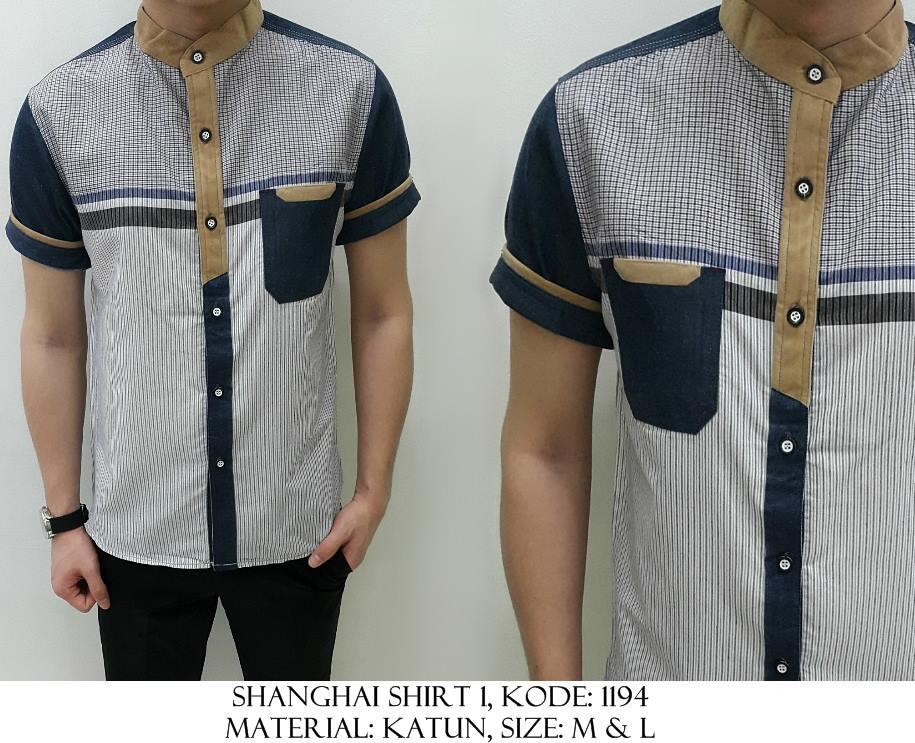 Kemeja Katun Denim Polos/Motif/Printed/Batik
