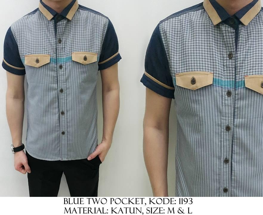 Kemeja Katun Denim Polos/Motif/Printed/Batik