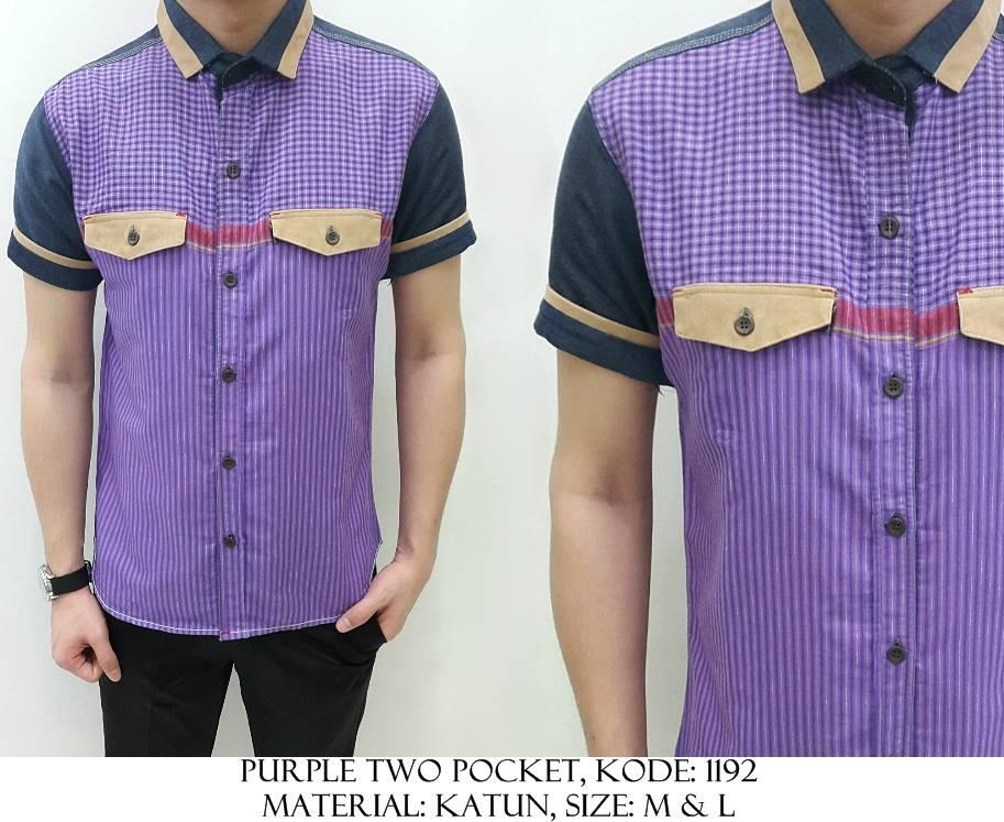 Kemeja Katun Denim Polos/Motif/Printed/Batik